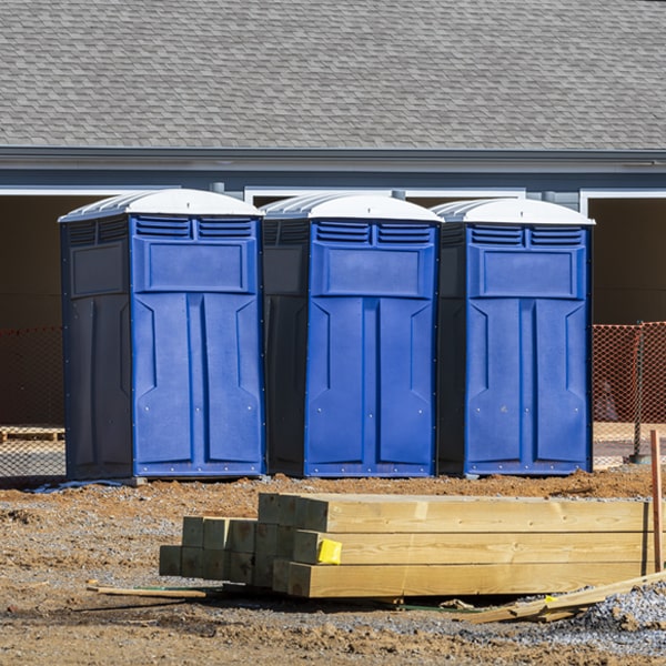 what is the expected delivery and pickup timeframe for the porta potties in Carolina